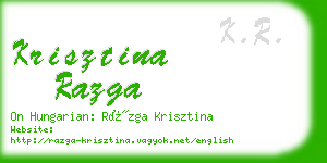 krisztina razga business card